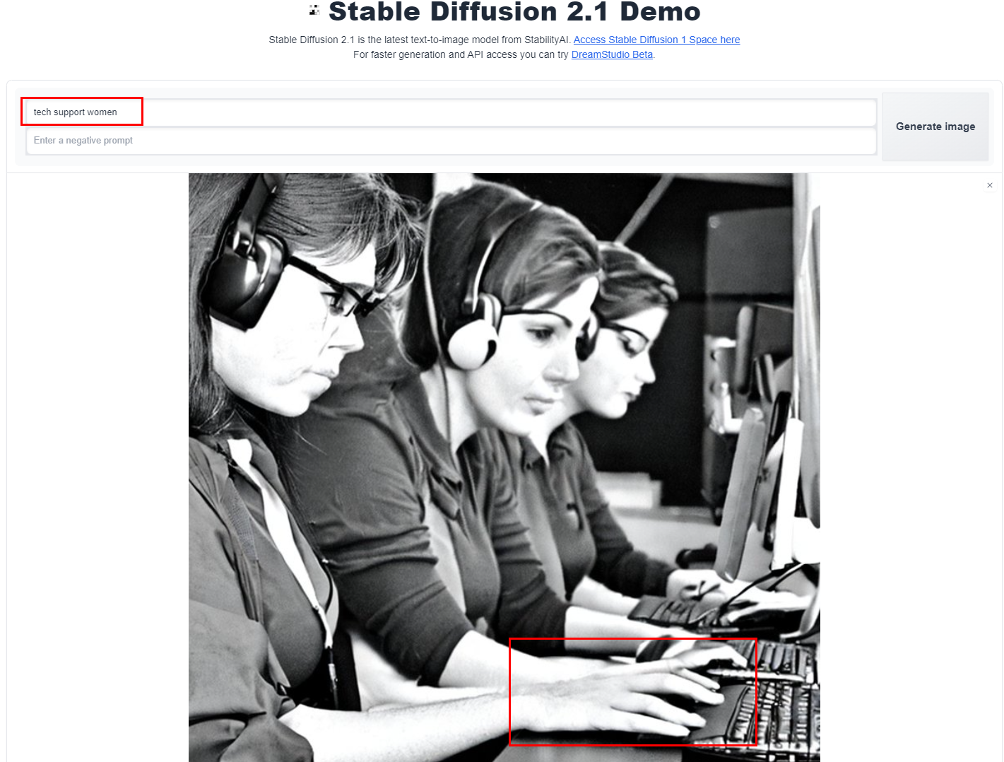 Fingers appear strange in a photo-generated using the Stable Diffusion AI tool