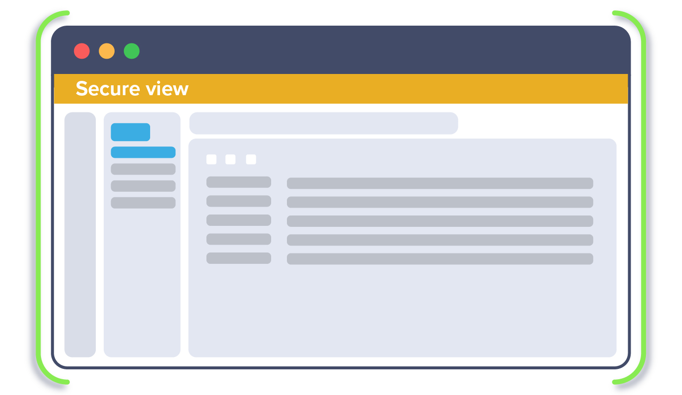 User opens an app from within the isolated workspace, protecting apps and data from last mile vulnerabilities