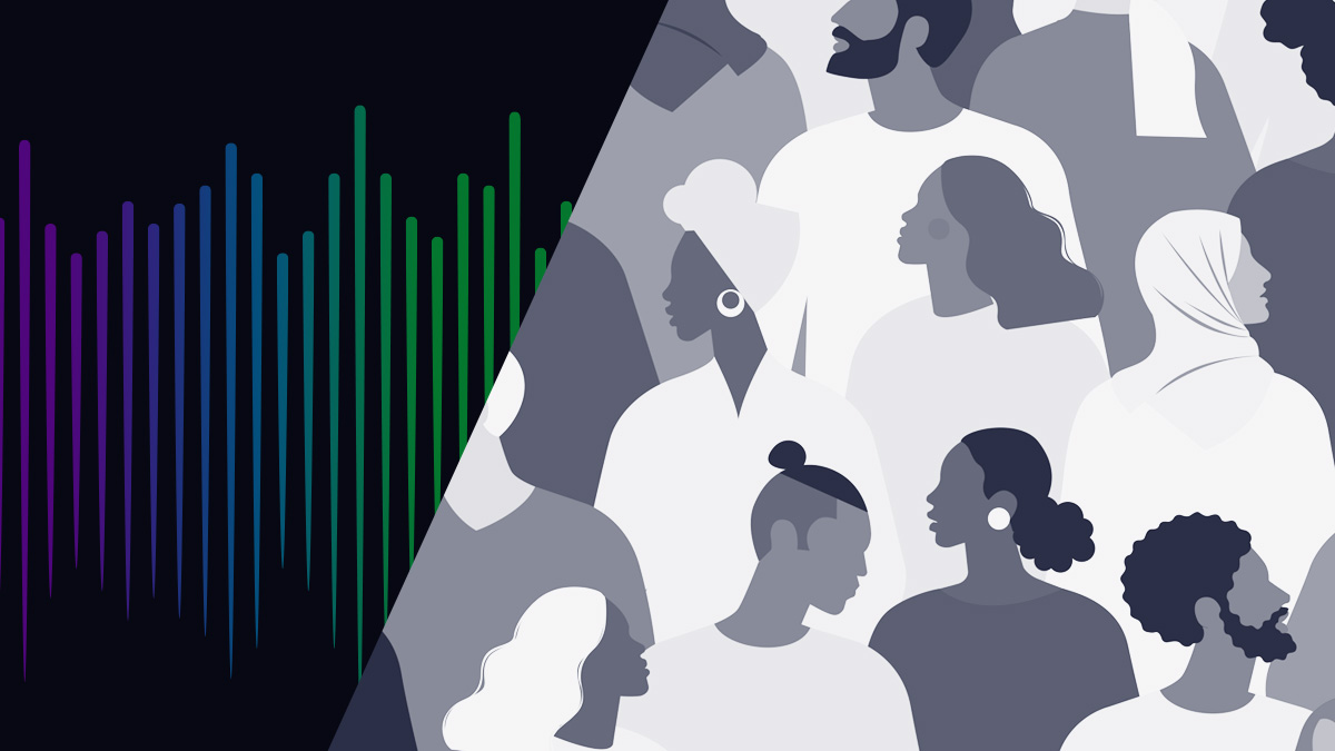 illustration of a diverse group people
