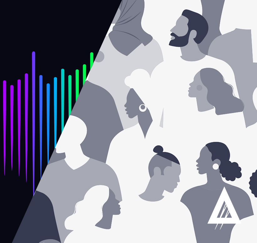 illustration of a diverse group people