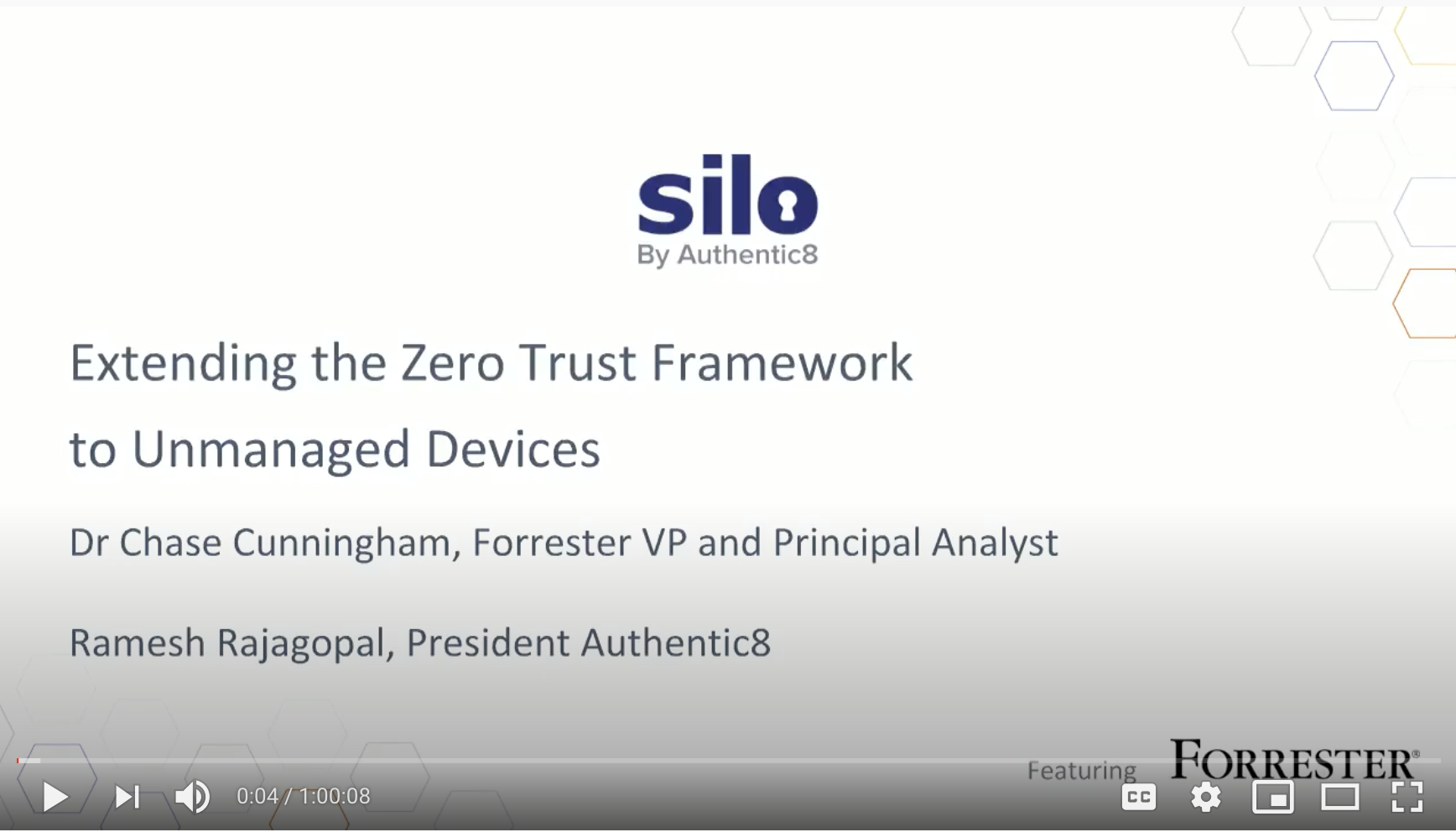 Extending Zero Trust framework screenshot
