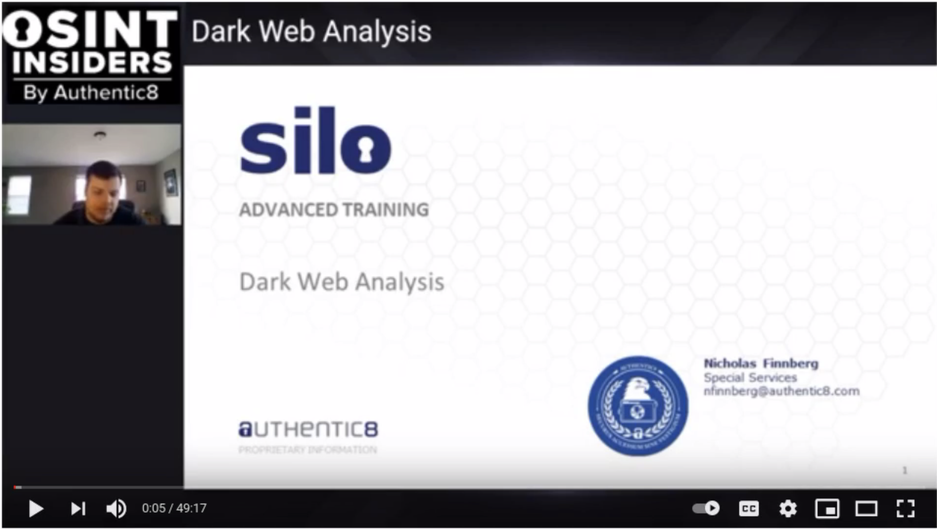 OSINT Dark Web Analysis Training screenshot