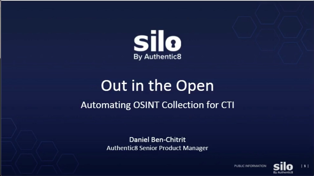 Out in the open webinar title slide